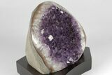 Amethyst Cluster With Wood Base - Uruguay #199812-1